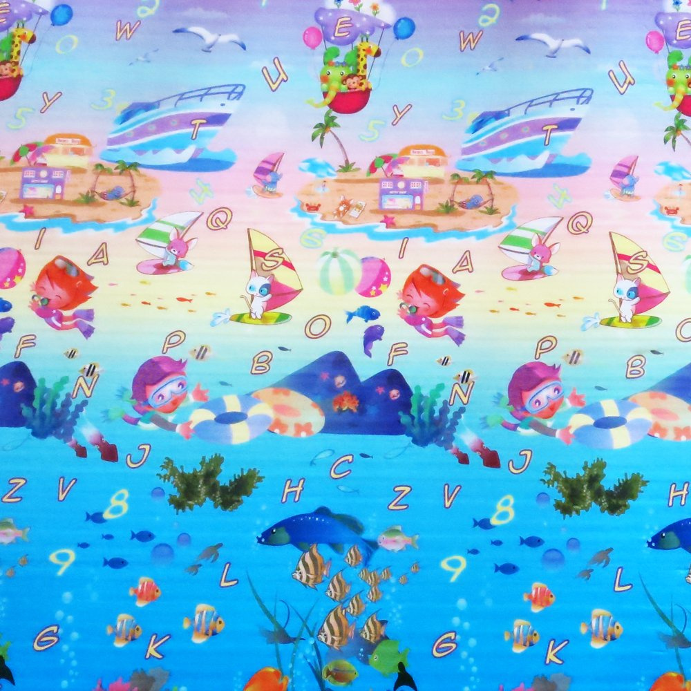 Dwustronna mata piankowa dla dzieci 177x197 cm XXL