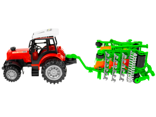 Traktor z siewnikiem ciągnik z maszyną rolniczą