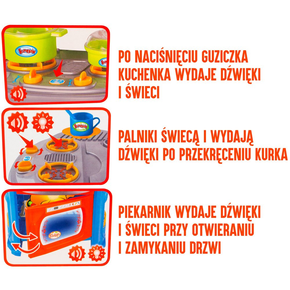 Duża kuchnia Akcesoria 15 el. Mały Kucharz 