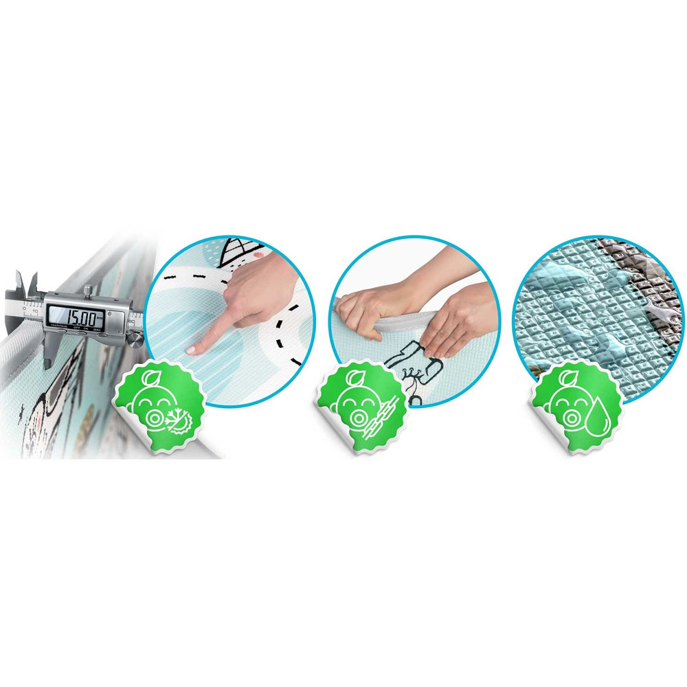 Mata piankowa edukacyjna zwijana 180 x 150 x 1,5 cm