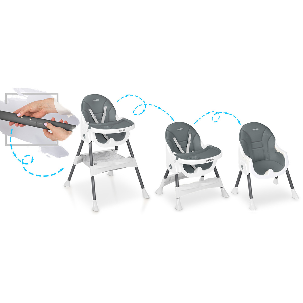 Krzesełko do karmienia Mani szare