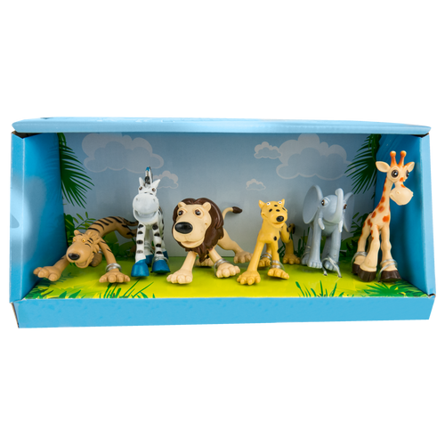 Zwierzęta gumowe - Zoo, Dżungla 6 szt zestaw figurki