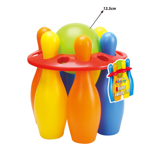 Gra zręcznościowa zestaw kolorowych kręgli z kulą