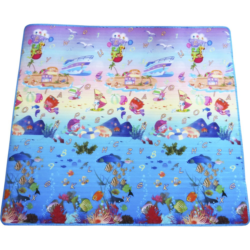 Dwustronna mata piankowa dla dzieci 177x197 cm XXL