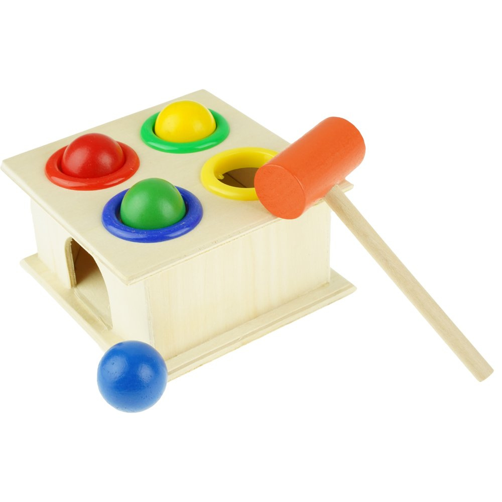 Drewniany Sorter kostka gra edukacyjna przebijanka wbijanka