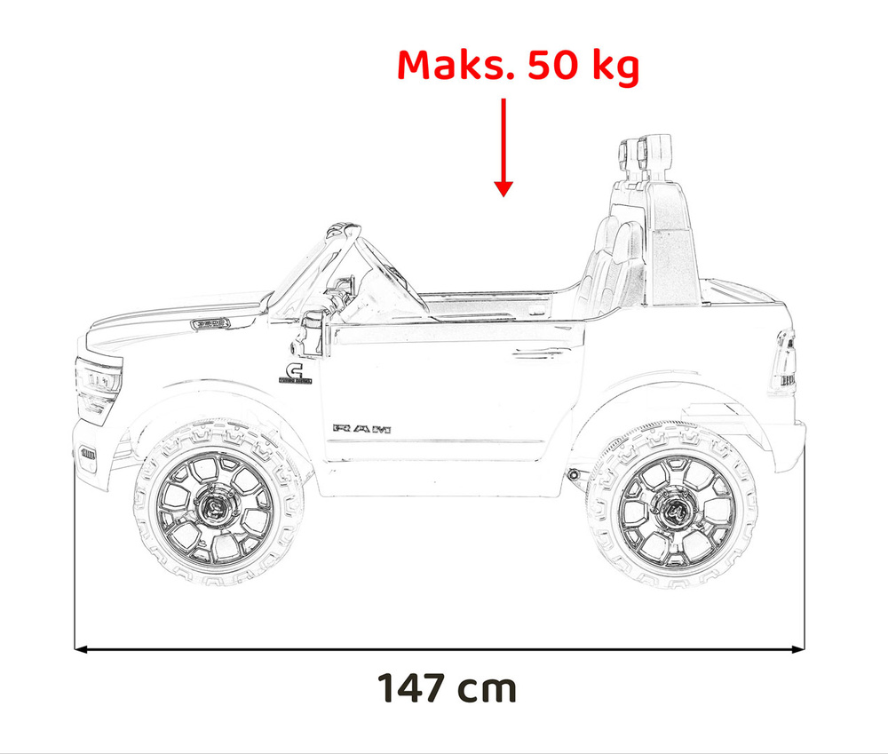 Pojazd RAM 3500 Różowy