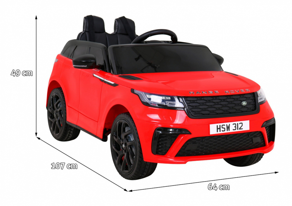 Range Rover Velar na akumulator Czerwony + Pilot + EVA + Wolny Start + MP3 LED