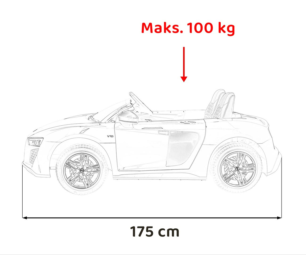 Pojazd Audi Spyder R8 LIFT STRONG Szary