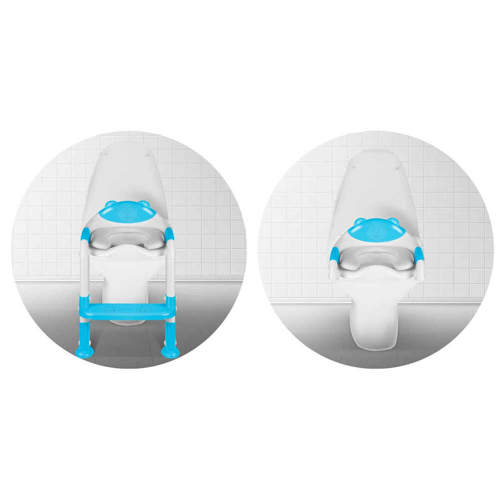 Nakładka na sedes z drabinką miś  niebieska