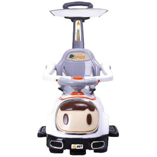 Jeździk pchacz pojazd dla dzieci Kindersafe z daszkiem biały