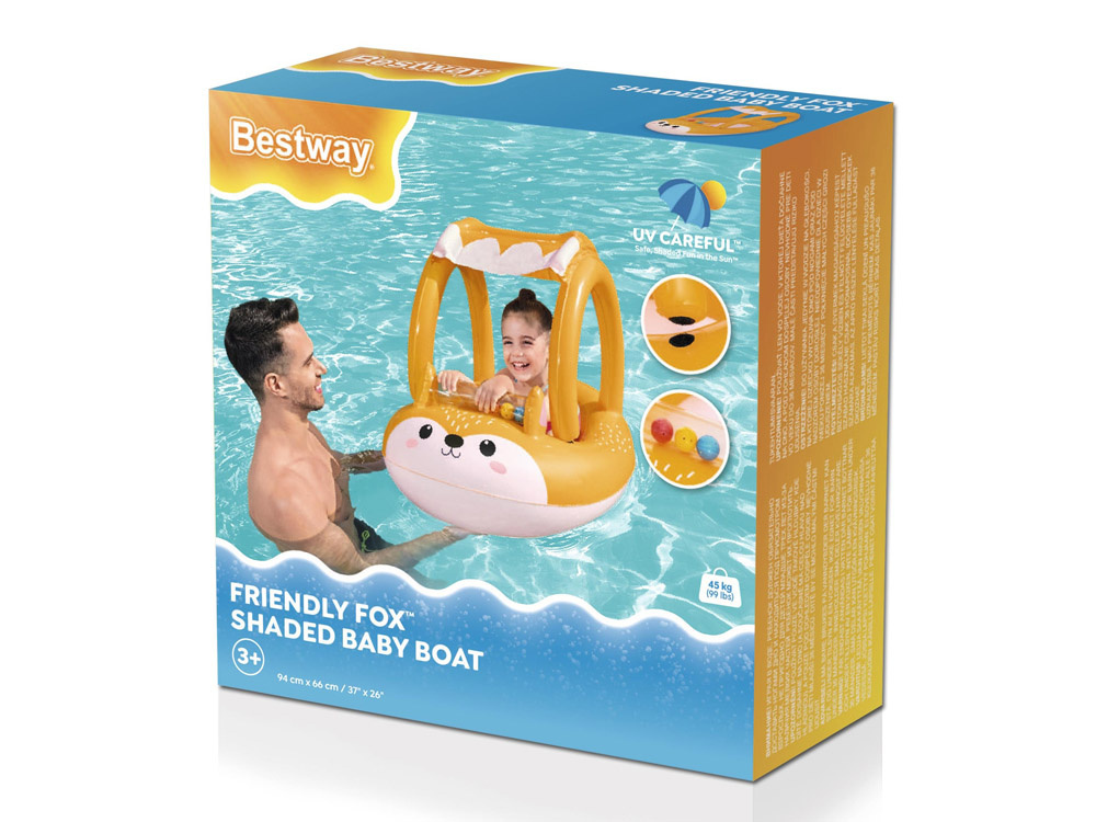 Bestway Dmuchany Ponton z daszkiem ŁÓDKA LISEK z dnem Ruchome kulki 34168