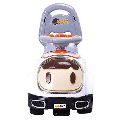 Jeździk pchacz pojazd dla dzieci Kindersafe z daszkiem biały