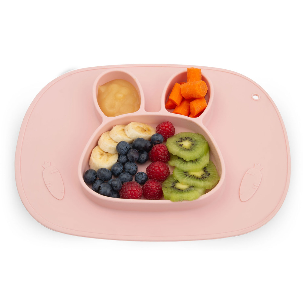 Talerzyk dla dzieci silikonowy do karmienia Królik 