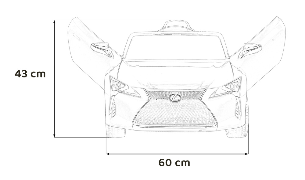 Lexus LC500 na akumulator dla dzieci Czerwony + Pilot + Wolny Start + EVA + Audio LED