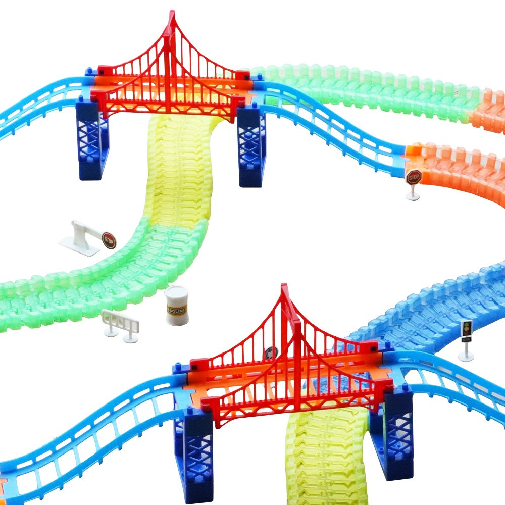 Magic tracks świecący tor most Autko 360 el.autostrada OUTLET