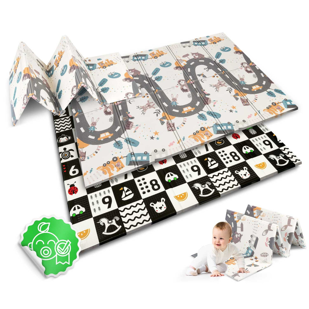 Mata piankowa edukacyjna składana 200 x 150 x 1 cm