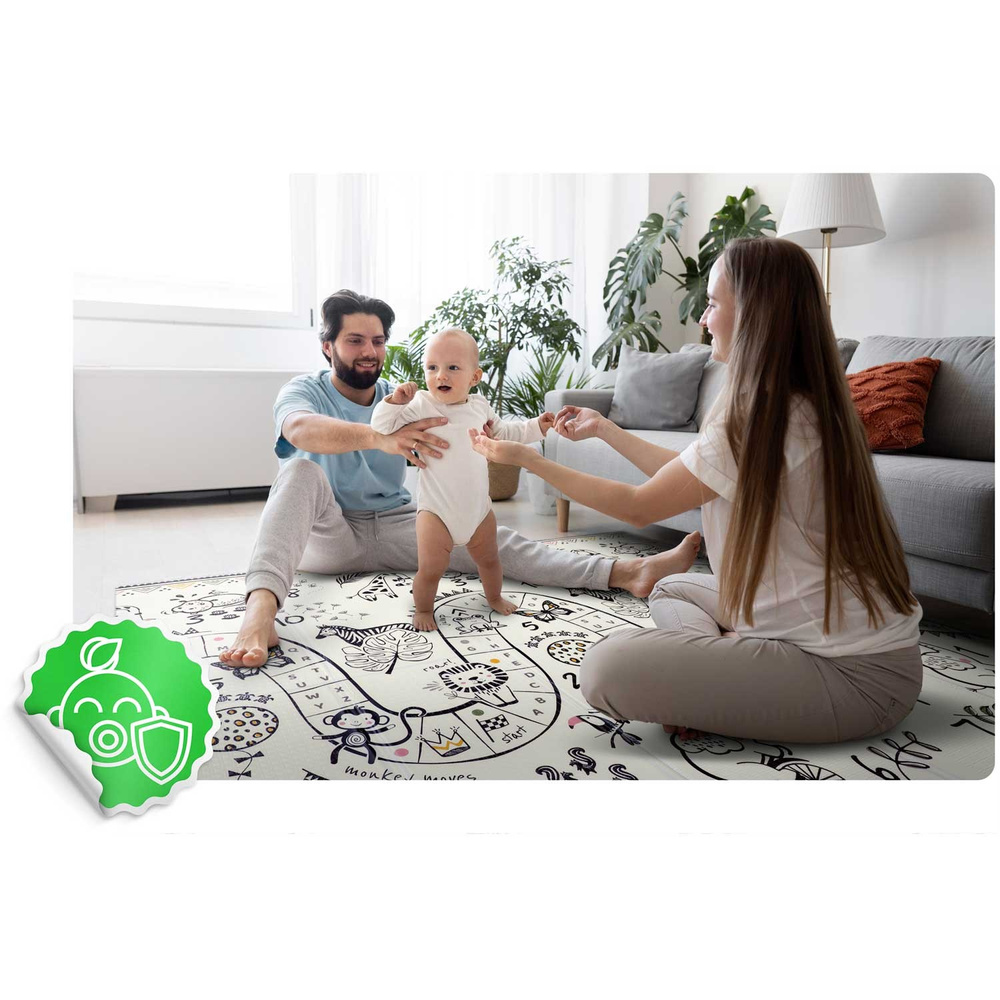 Mata piankowa edukacyjna składana 200 x 180 x 1 cm