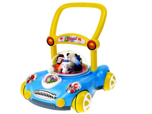 Grający pchacz 2w1 KINDERSAFE Niebieski