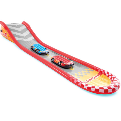 Dmuchana ślizgawka tor samochodowy+ dwie deski 57167 INTEX