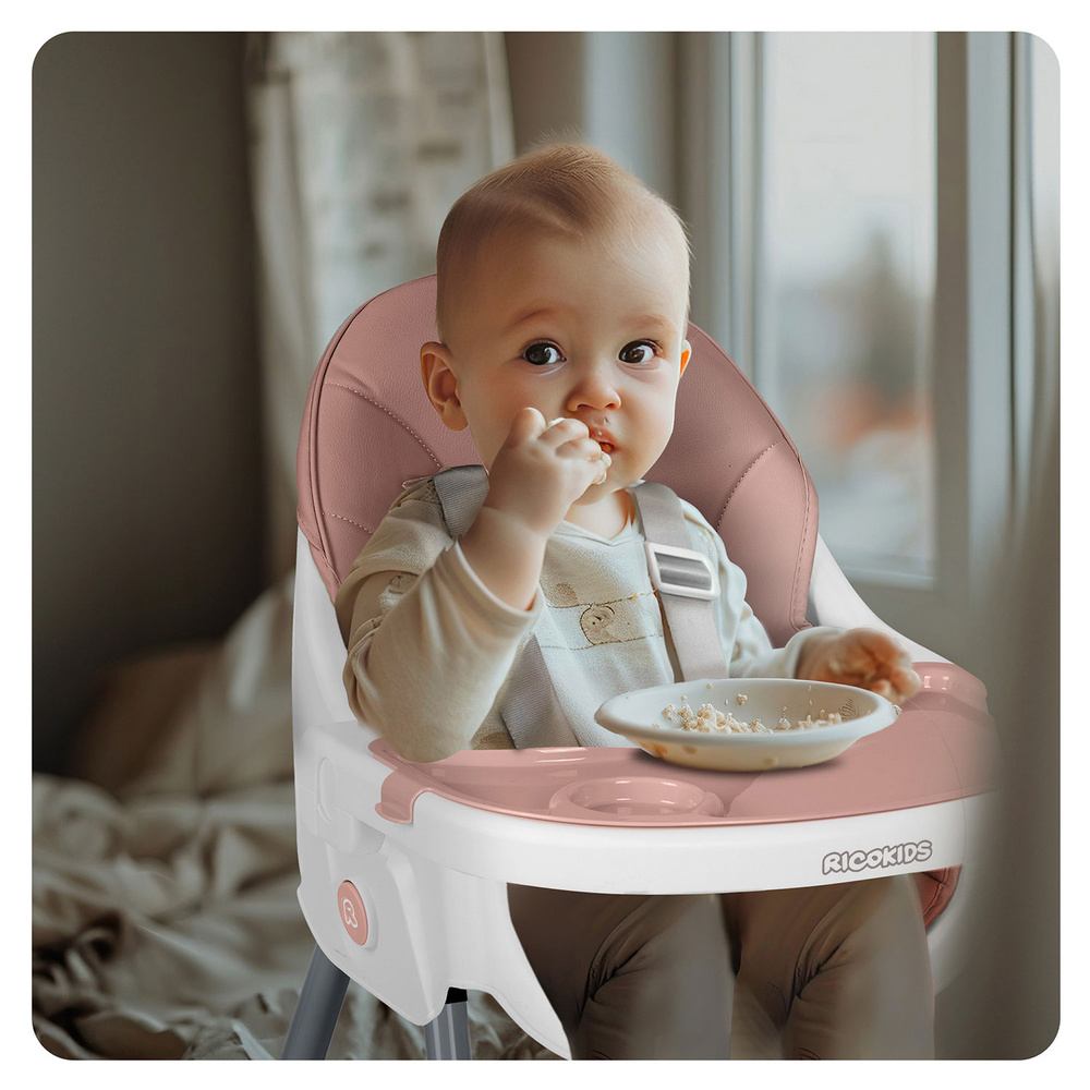 Krzesełko do karmienia  Mani różowe