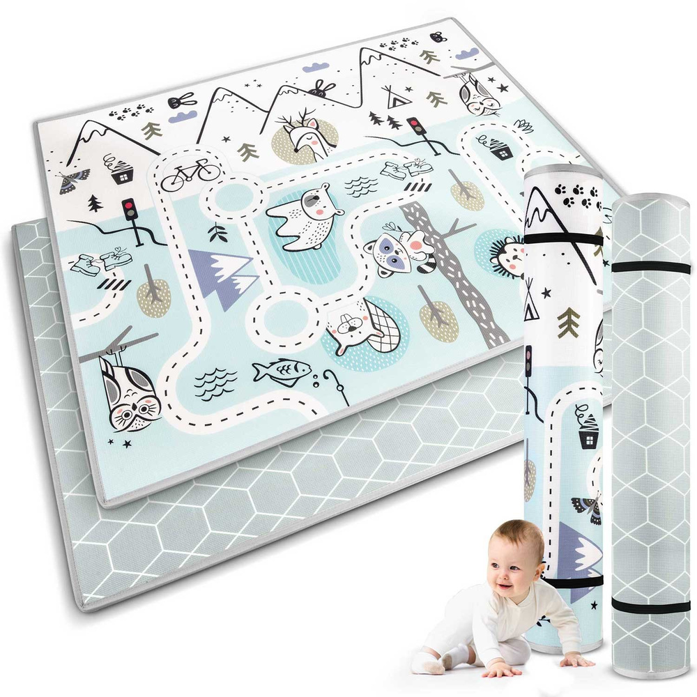 Mata piankowa edukacyjna zwijana 180 x 150 x 1,5 cm