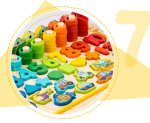 Autobus szkolny Montessori tablica edukacyjna gra rybki