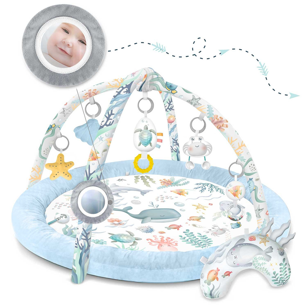 Mata edukacyjna interaktywna -niebieska