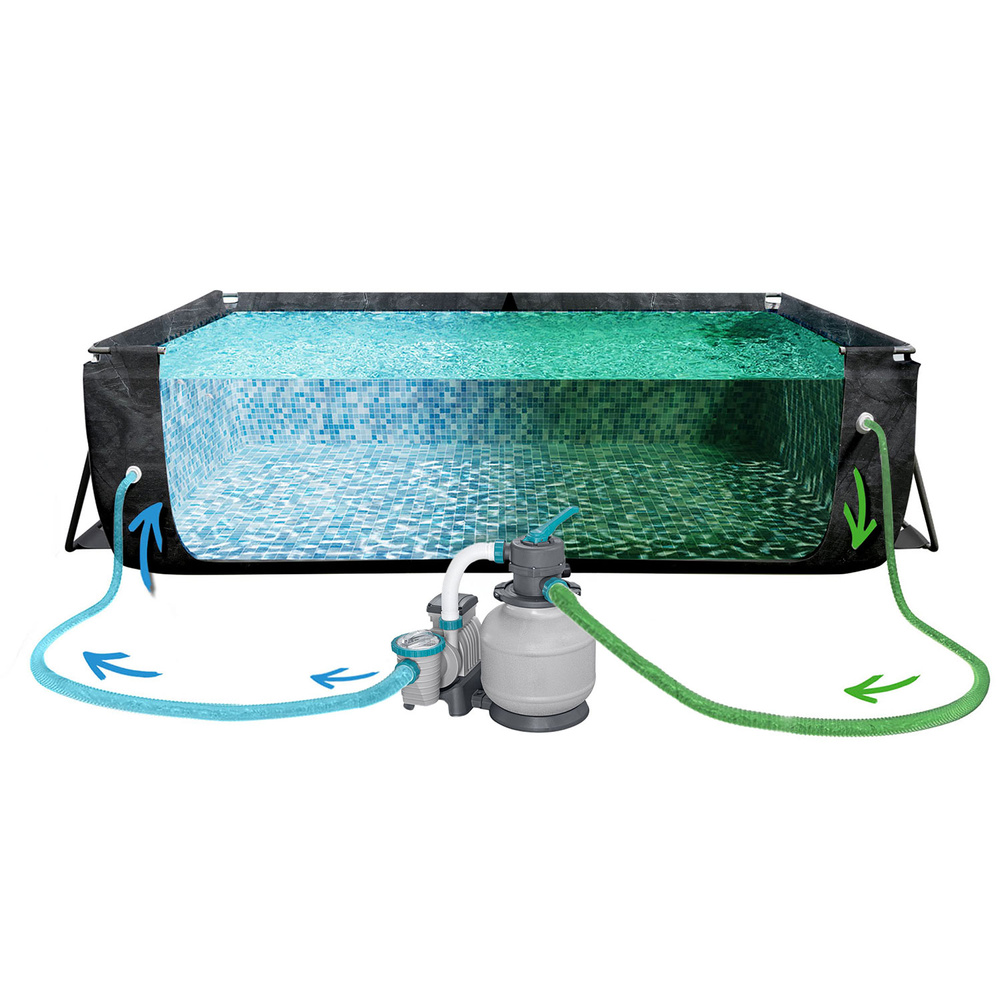 Bestway Basen stelażowy CAŁOROCZNY APX 365 732x366cm pompa drabinka 561KG