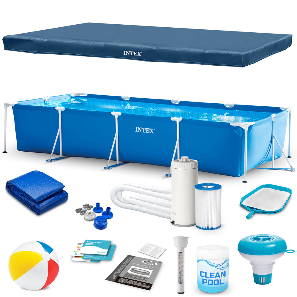 Basen ogrodowy stelażowy 450 x 220 x 84 cm zestaw 15w1 INTEX 28273