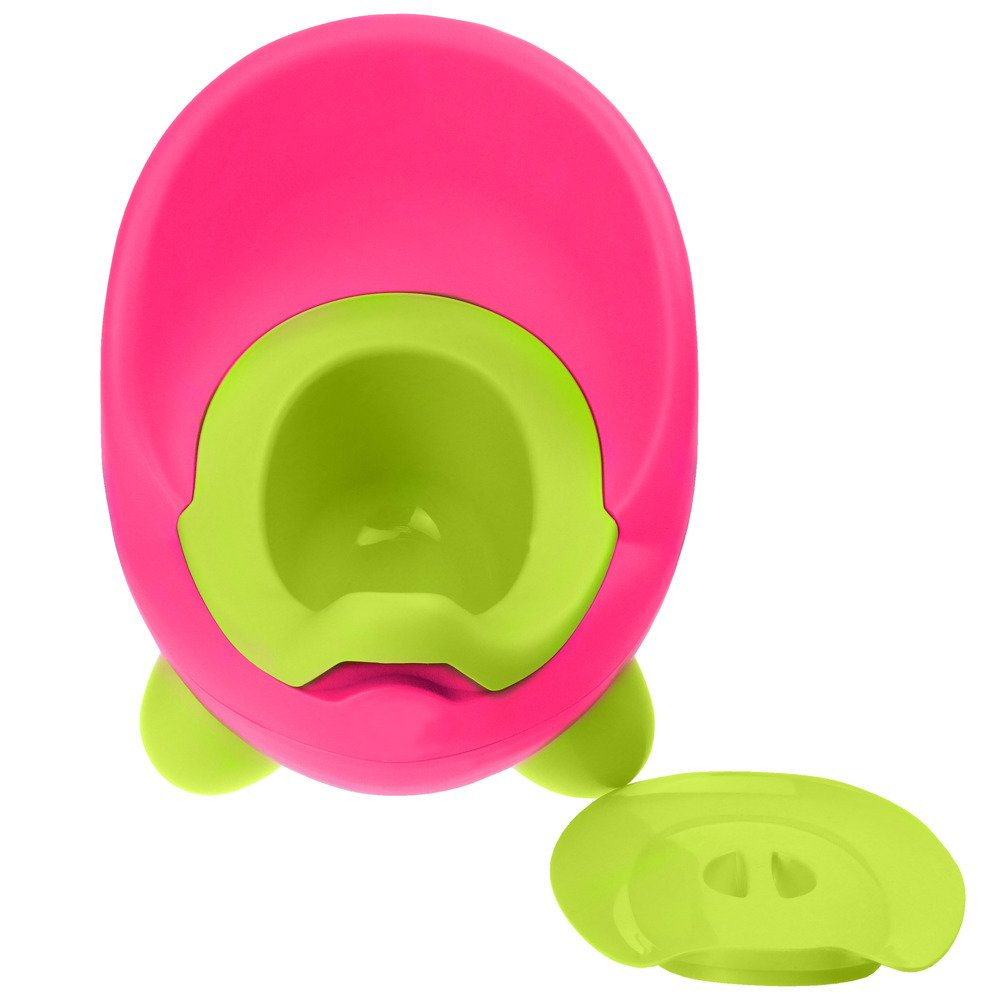 Nocniczek z klapką KINDERSAFE Różowo-zielony