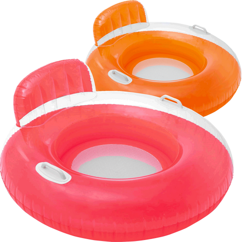 Dmuchany różowy fotel z oparciem 102 cm Intex 56512 