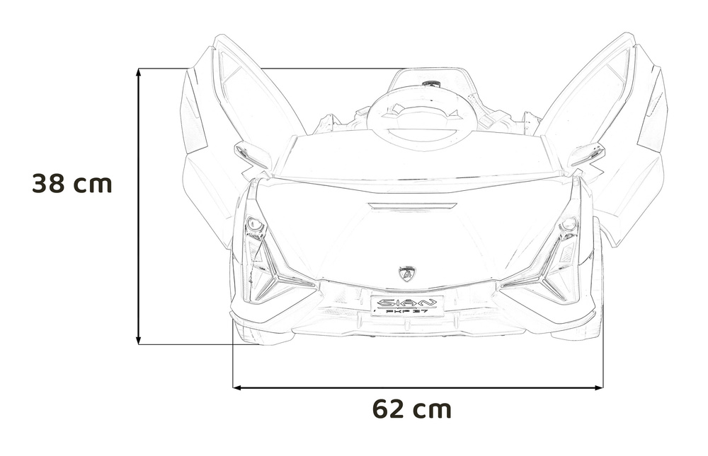 Lamborghini SIAN na akumulator dla dzieci Biały + Pilot + EVA + Wolny Start + Audio LED