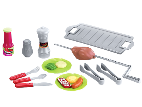 Grill dla dzieci ogrodowy zestaw akcesoria walizka