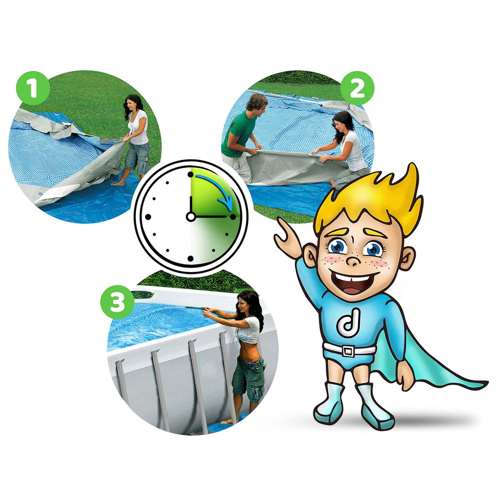 Bestway Basen stelażowy CAŁOROCZNY APX 365 732x366cm pompa drabinka 561KG