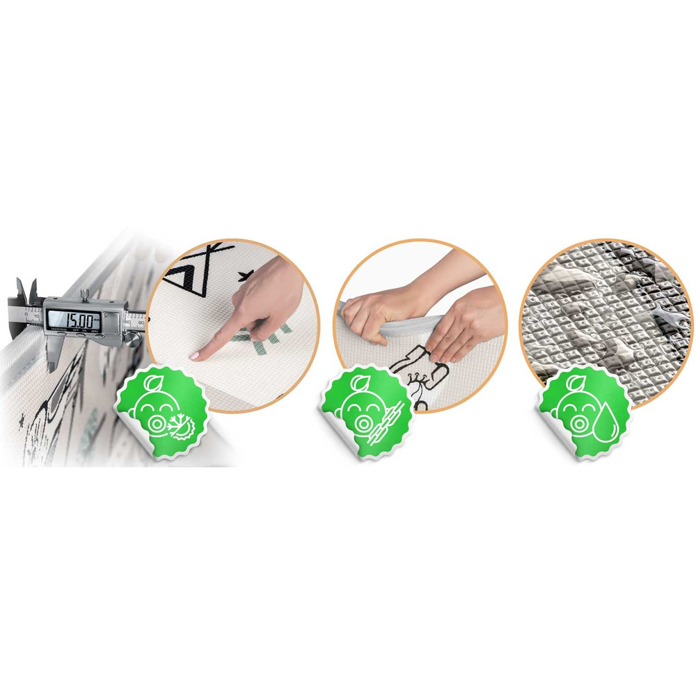 Mata piankowa edukacyjna zwijana 180 x 150 x 1,5 cm