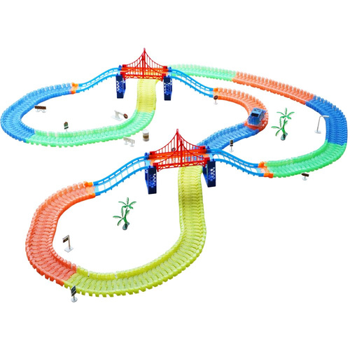 Magic tracks świecący tor most Autko 360 el.autostrada OUTLET