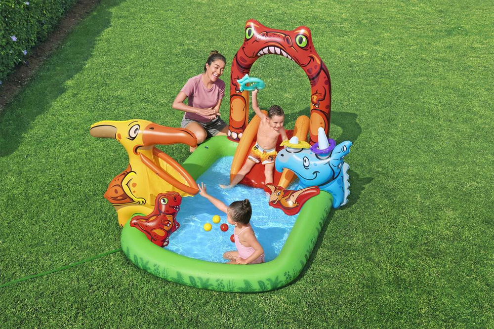 Plac zabaw dmuchany Jurassic 241 x 140 x 137 cm Bestway 53160