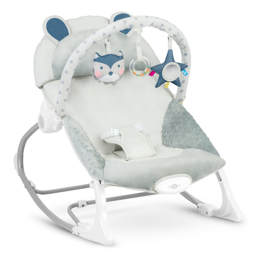 Leżaczek bujaczek z wibracją  - szary