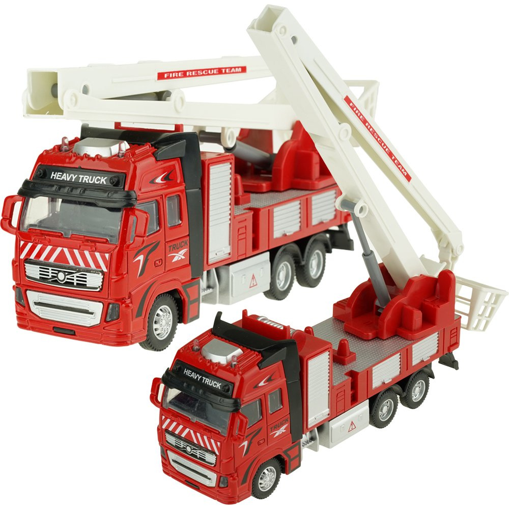 Wóz strażacki z koszem Straż Pożarna auto samochód