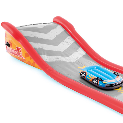 Dmuchana ślizgawka tor samochodowy+ dwie deski 57167 INTEX