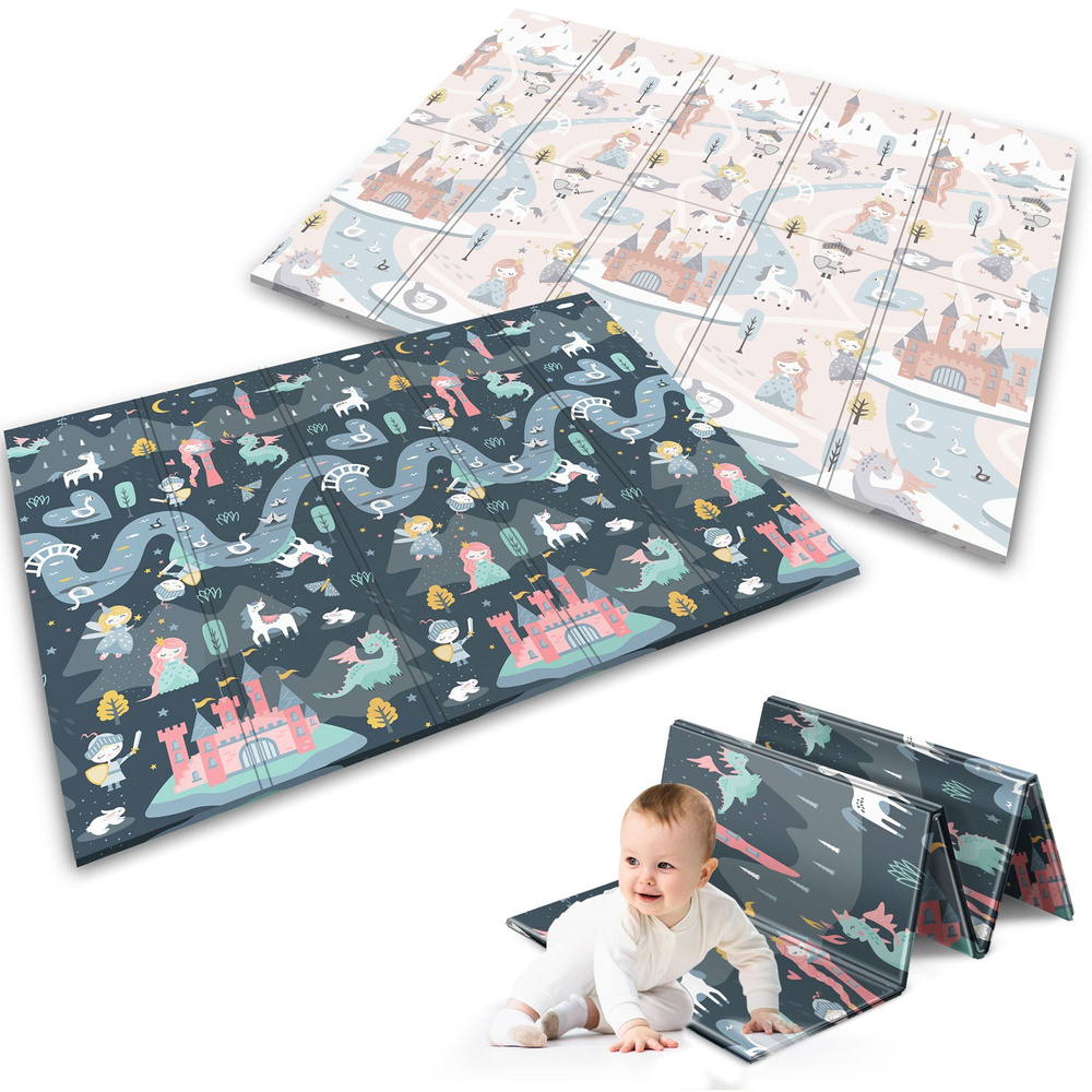 Mata piankowa edukacyjna składana 200 x 150 x 1 cm