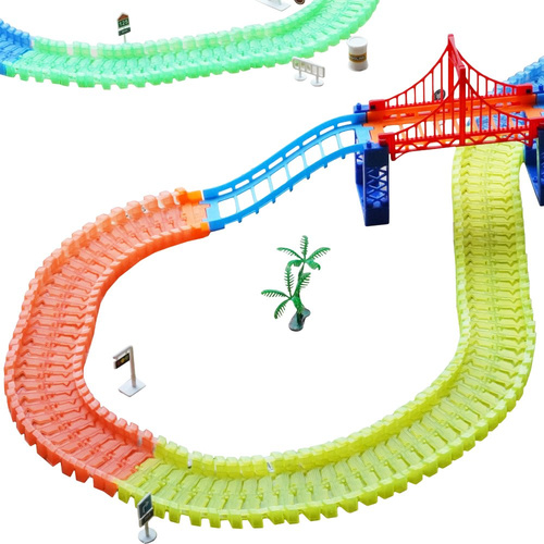 Magic tracks świecący tor most Autko 360 el.autostrada OUTLET