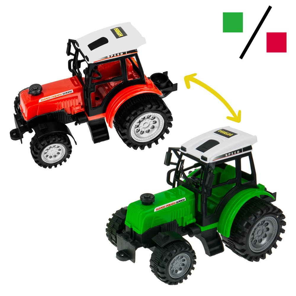 Traktor ciągnik  z przyczepą do bel słomy Farma maszyna rolnicza