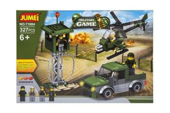 Klocki Jumei WOJSKO ŻOŁNIERZE 327 elementów, 38 x 26 cm