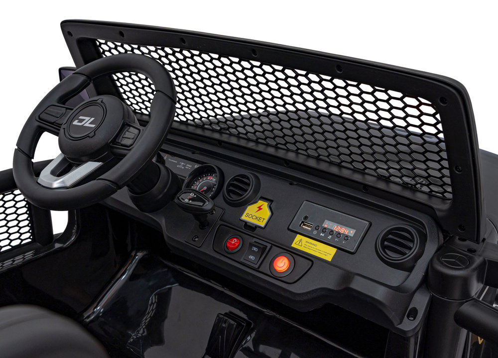 Auto terenowe OFF-ROAD 3.0 dla dzieci Czarny + Pilot + Wolny Start + Pasy + Audio LED