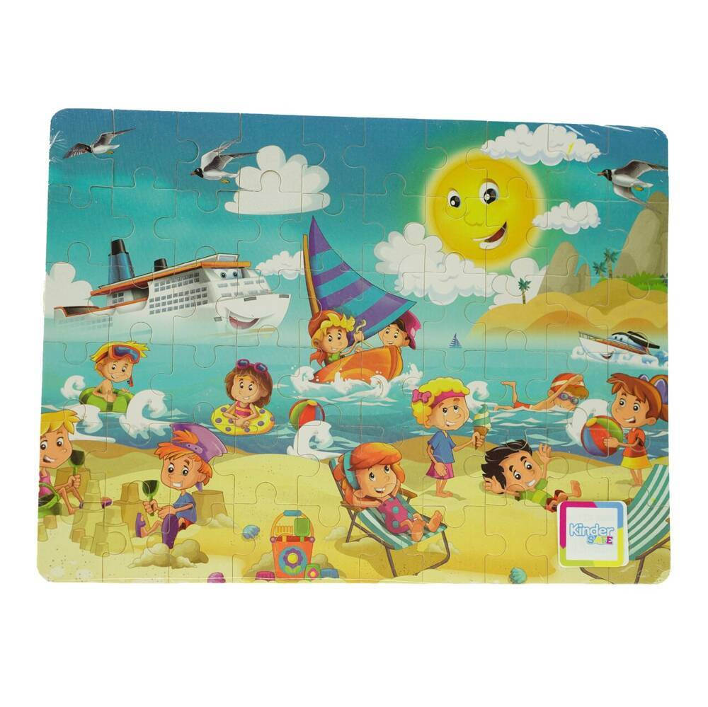 Kolorowa układanka puzzle dla dzieci 40 el. plaża morze