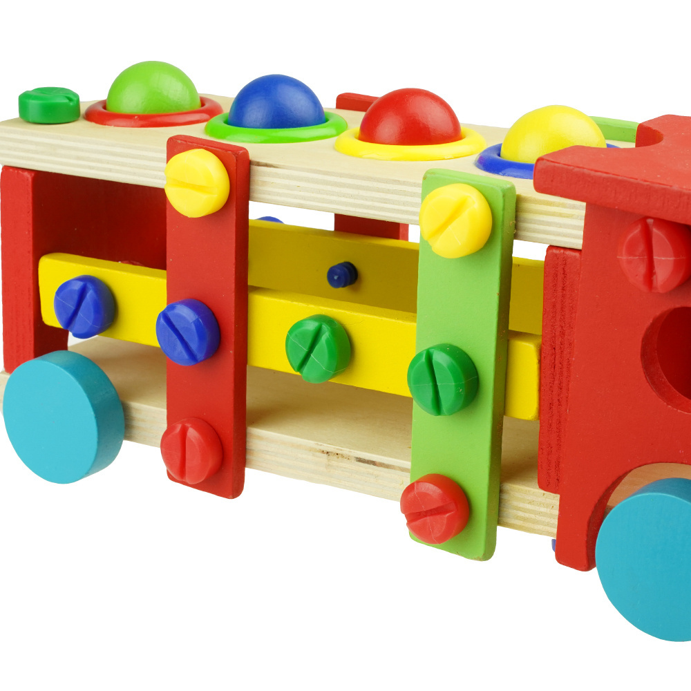 Auto samochód duża drewniana ciężarówka edukacyjna