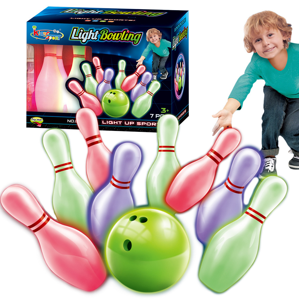 Gra zręcznościowa kręgle z kulą świecą w ciemności Led kolorowe