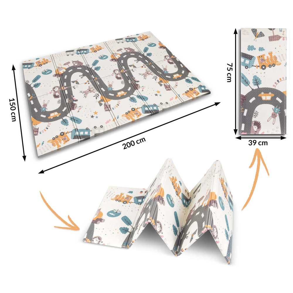 Mata piankowa edukacyjna składana 200 x 150 x 1 cm