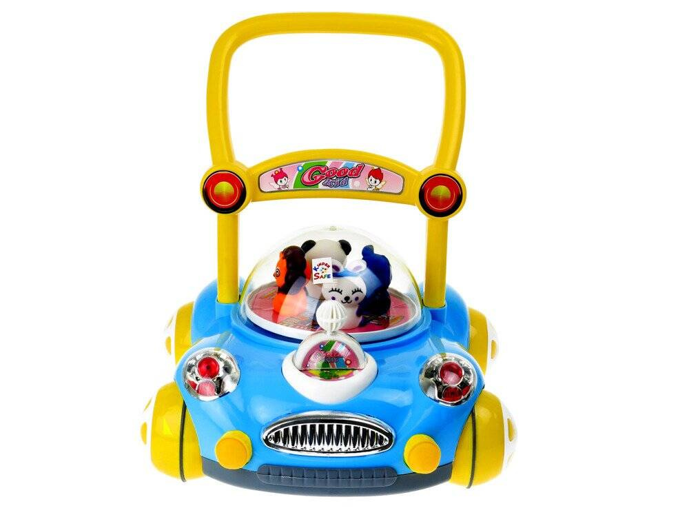 Grający pchacz 2w1 KINDERSAFE Niebieski